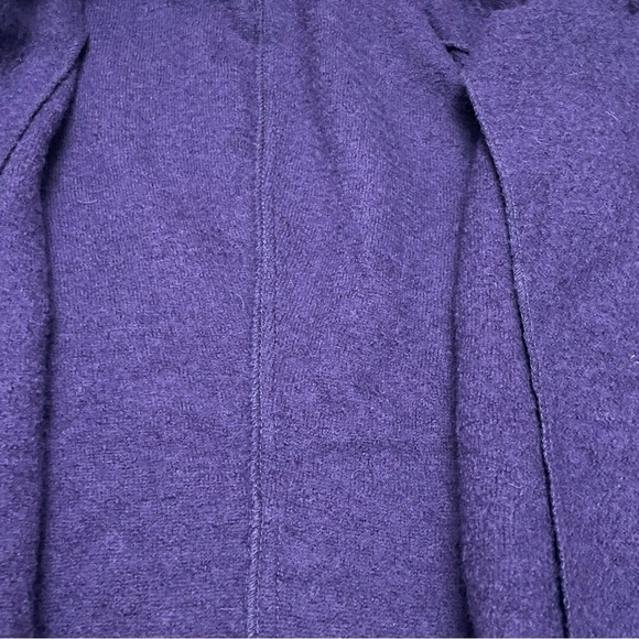 NWT Chicos Purple Luxe  Boiled Wool Cardigan Coat  Jacket  Size O - Picture 7 of 9